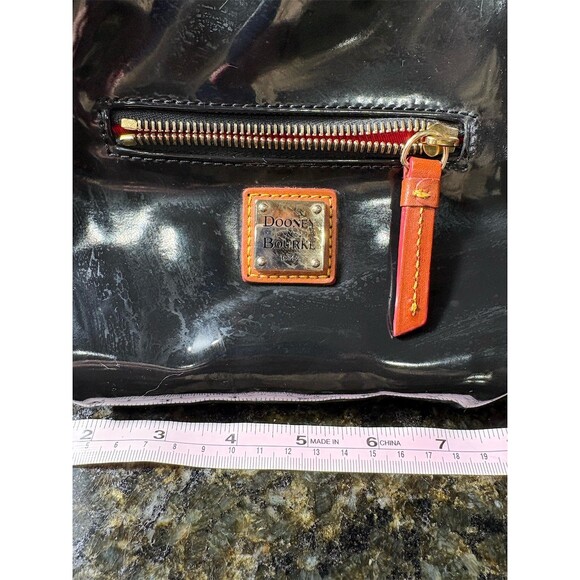 Dooney & Bourke Nina Shoulder Bag Purse Womens Small Black Red Lining - Picture 2 of 10